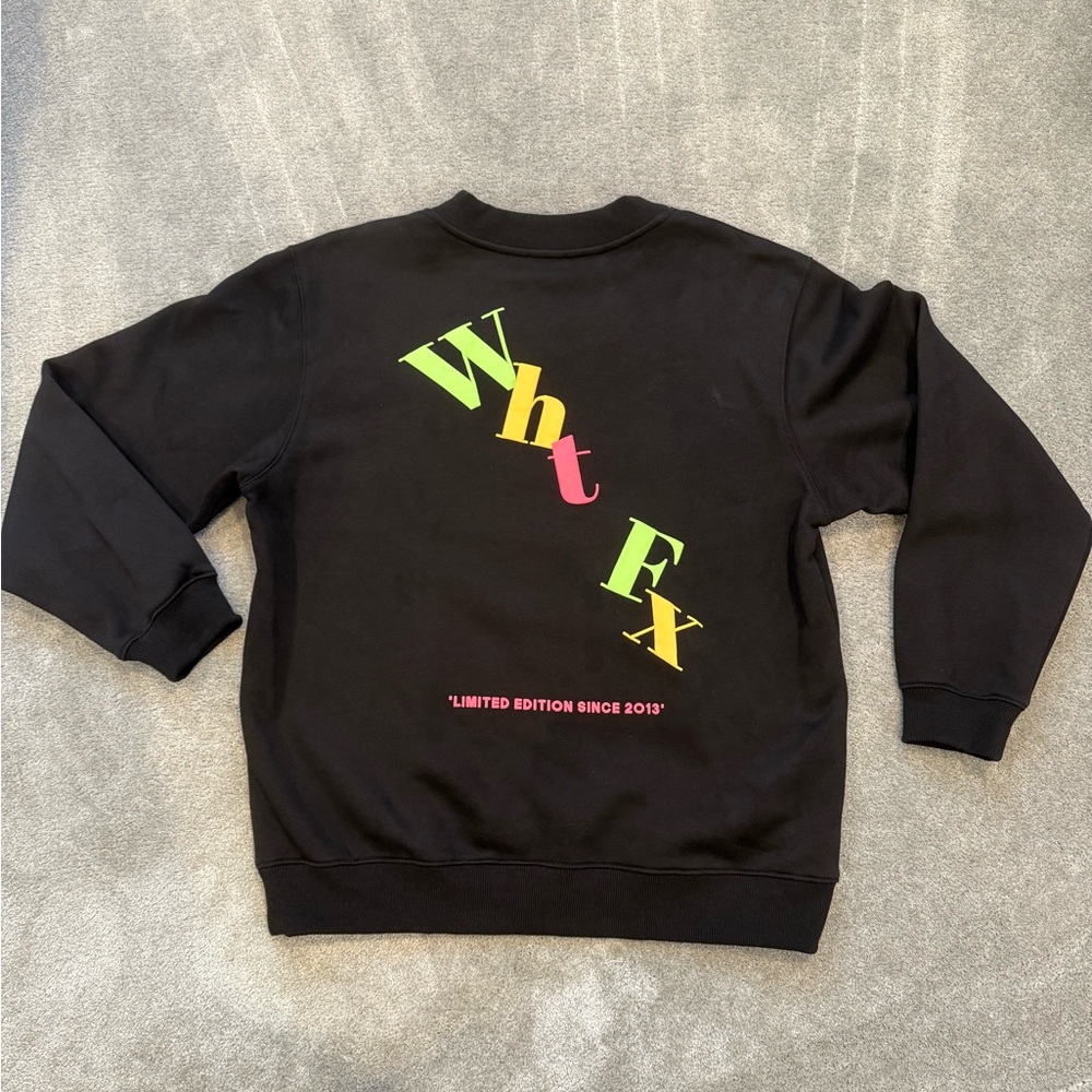 White Fox Boutique Black Crewneck Sweater - Picture 2 of 5